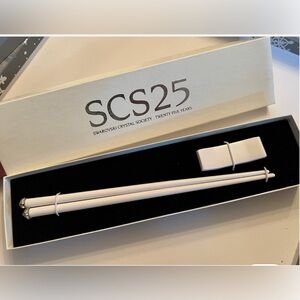 NWT Swarovski Crystal 25th Anniversary Jubilation Chopsticks Set…NEW IN BOX 💎